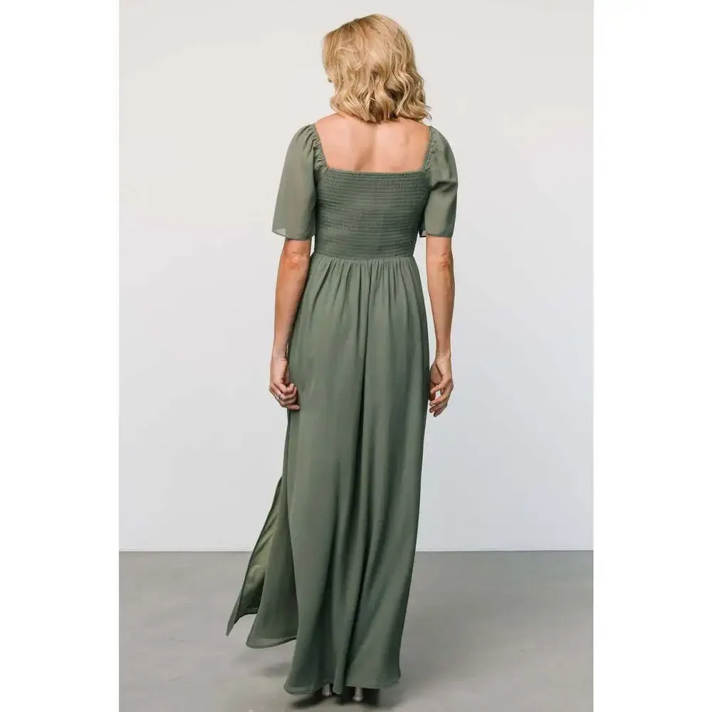Baltic Born Sierra Sweetheart Maxi Dress | Dark Sage Size L - Picture 4 of 5